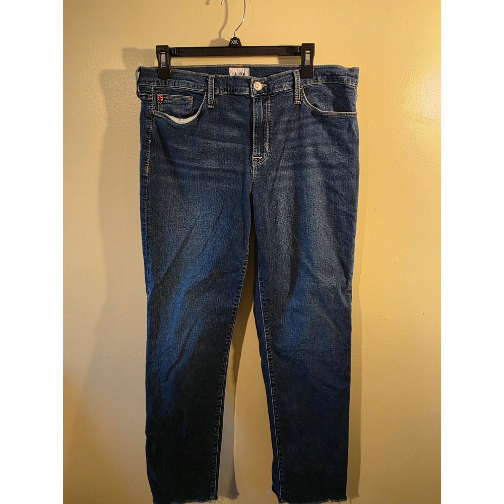 Hudson Womens Skinny Jeans Dark Wash Mid Rise Denim Blue Size 32